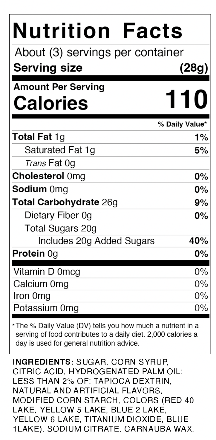 Sour Shreddles -Freeze-Dried (Sour Skittles) - 3.0oz
