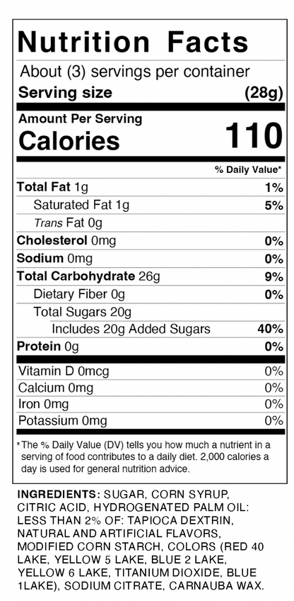 Sour Shreddles -Freeze-Dried (Sour Skittles) - 3.0oz